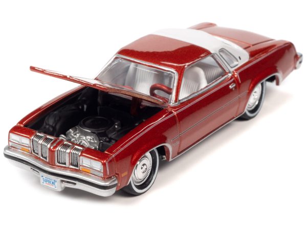 1976 Oldsmobile Cutlass Supreme Red Metallic with White Top and Interior and 1972 Buick Riviera Black "Super Seventies" Set of 2 Cars "2-Packs" 2023 Release 2 1/64 Diecast Model Cars by Johnny Lightning - Image 3