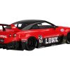 Nissan 35GT-RR Ver.1 LB-Silhouette Works GT #5 RHD (Right Hand Drive) LBWK Red and Black 1/18 Model Car by Top Speed - Image 2